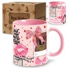 Pink Just One More Page Reading Coffee Cup for Women
