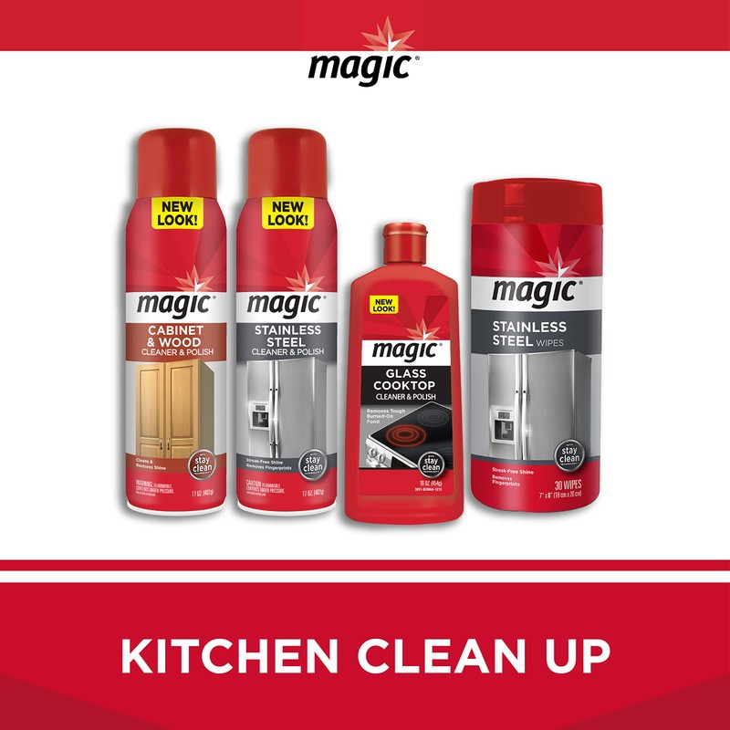 Magic Stainless Steel Cleaner Aerosol - 17 Ounce - Removes