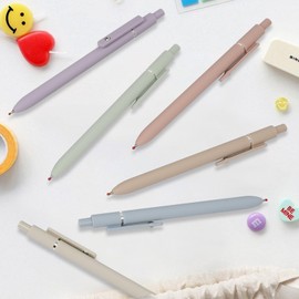 MorPionk Gel Pens, 6 Pcs 0.5mm Quick Dry Black Ink Smooth Writing Journaling High-End Series Metal Clip Retractable Pen Gifts for Women (Morandi)