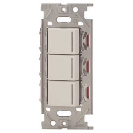 Jinbo Denki NKW03012 NKW03012 Triple Switch Set with 3-Way Check Lamp Pure White (PW)