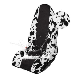 Car Seat Cover Towel, for Gym, Workout, Running, Swimming, Beach and Hiking, Universal Fit Non-Slip Waterproof Sweat Towel Bucket Seat Covers for Drivers Cars SUV Trucks Black and White Spots