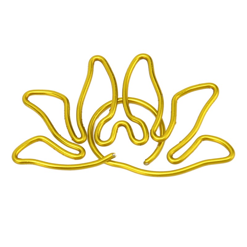 100pcs Shaped Paper Clips Flower Shape Metal Portable Office Clips