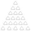 DELORIGIN 20Pcs Metal Triangle Rings Silver Alloy Linking Rings, Seamless