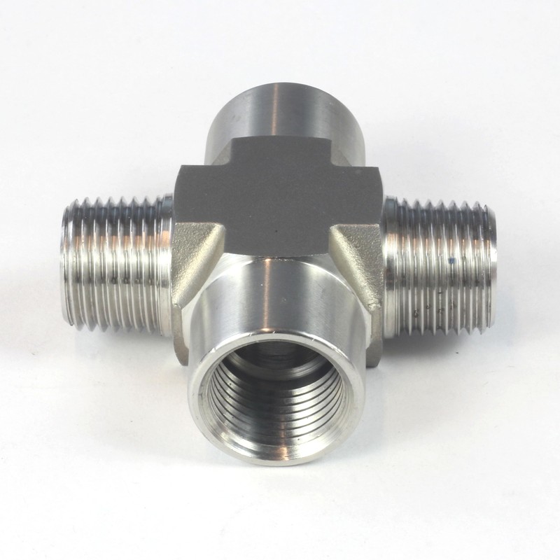 HFS(R) 1/2" NPT Thread Pipe Fitting 4 Way Cross (Male