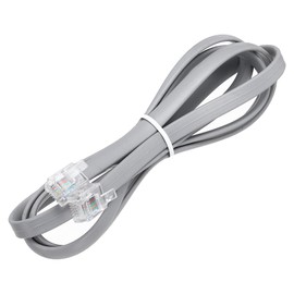 sourcing map 1 Pack Telephone Cord, 3.3ft Phone Cable RJ12 6P6C Male to Male Straight Wired Handset Cord for Home, Office, Grey