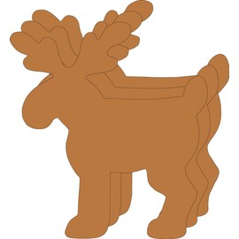 Deer Small Single Color Creative Foam Cut-Out
