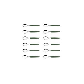 Tramontina 23112/020 Teaspoon Leaf LYF 5.9 inches (15 cm) Green Dishwasher Safe Lightweight Recycled Resin Handle Made in Brazil