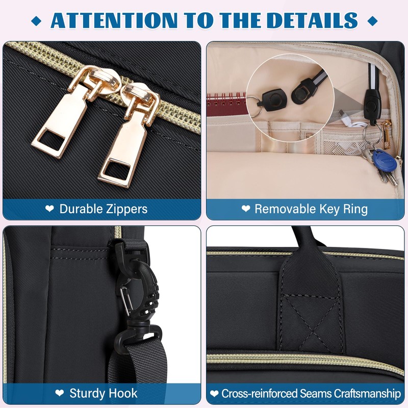 Laptop Bag 17.3 Inch Laptop Briefcase for Women Waterproof Computer