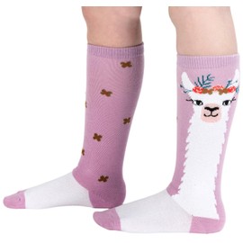 Sock It To Me Juniors Llama Queen Knee High Socks, One Size