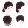 Remeehi 5.5" x 5.5" Short Curly Human Hair Extensions Crown