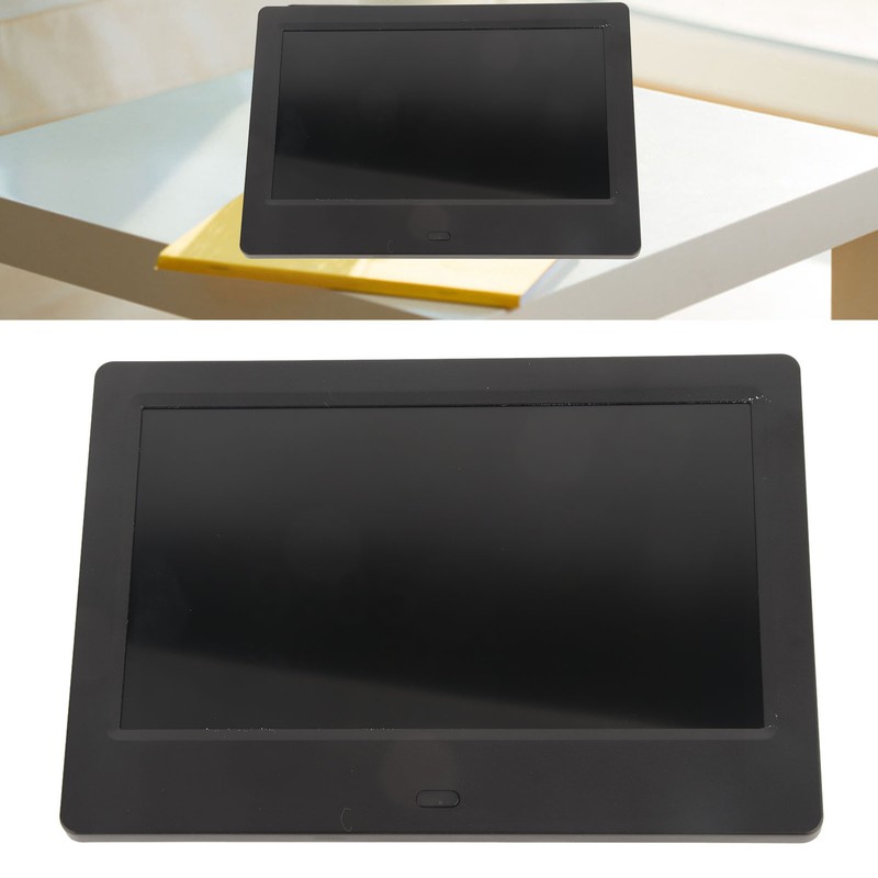 7 Inches Black Brightness Alarm Clock WIFI Synchronous Update With