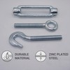 (Pack of 2) Turnbuckle Wire Tensioner M12 Adjustable Turnbuckles Hook