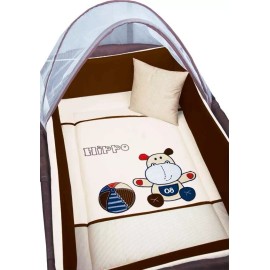 BabyBaby Set Edredón Para Cuna Viajera Modelo Hippo Beige