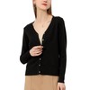 Blostirno Women's V-Neck Knit Cardigan, Cotton, Plain, Thick, Office, Loose,