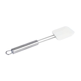 Restaurantware 11" Stainless Steel Turner - German Standard Kitchen Spatula with Ergonomic Handle, Heat-Resistant - Heavy-Duty Steel Spatula for Flipping Burgers, Eggs, Meat