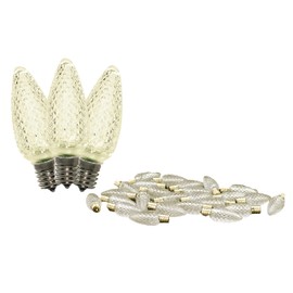 25 Pack C9 Warm White Dimmable SMD LED Retrofit Bulbs