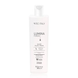 TEC ITALY Lumina Forza Silver Tratamiento Intensificador de Color 300 ml | Matizador Silver Profesional para Cabello Teñido, Gris o Rubio | Neutraliza Tonos Amarillos, Intensifica el Color y Aporta Brillo | Tecnología Ilumina