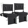 Jocoevol Metal Stadium Seats with Back Support and Cushion, Portable