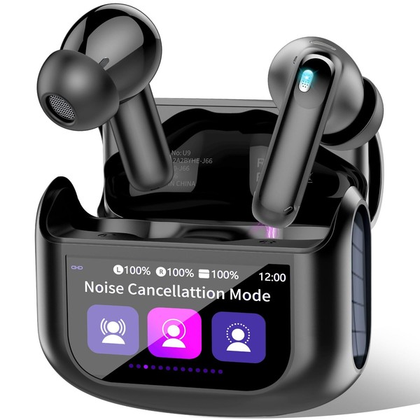 Wireless Earbuds, Bluetooth 5.4 Ear Buds with Multifunctional Touch Screen,