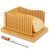 UTOPPI Bread Slicer for Homemade Bread, Foldable Bamboo Cutter with