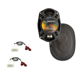 Harmony Audio Bundle Compatible with 2002-2006 Toyota Camry HA-R69 New Rear Deck Speaker Replacement Upgrade with HA-728104 Factory Speaker Replacement Harness