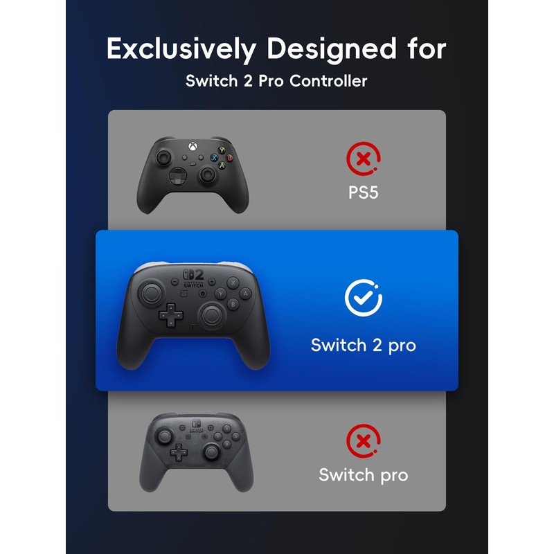 WEOTOO Compatible with Switch 2 Pro Controller Case, Hard Shell