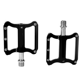 Bike Pedal Aluminium Alloy Nonslip Lightweight Bike Foot Pedal for Mountain Bike Folding Bike Black S