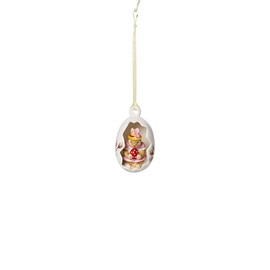 Villeroy & Boch Bunny Tales Anna Egg, Pink Blossoms Ornament, Hard Porcelain, 4.5 x 4.5 x 7 cm, 4.5 x 4.5 x 7, 4,5 x 4,5 x 7, Rose