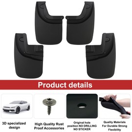 MotorbyMotor Mud Flaps Splash Guard for 2019-2023 Ford Ranger Off-Road Mud Guards, Front and Rear No Drilling Required Mudguards Mudflaps Fenders w/Hardware