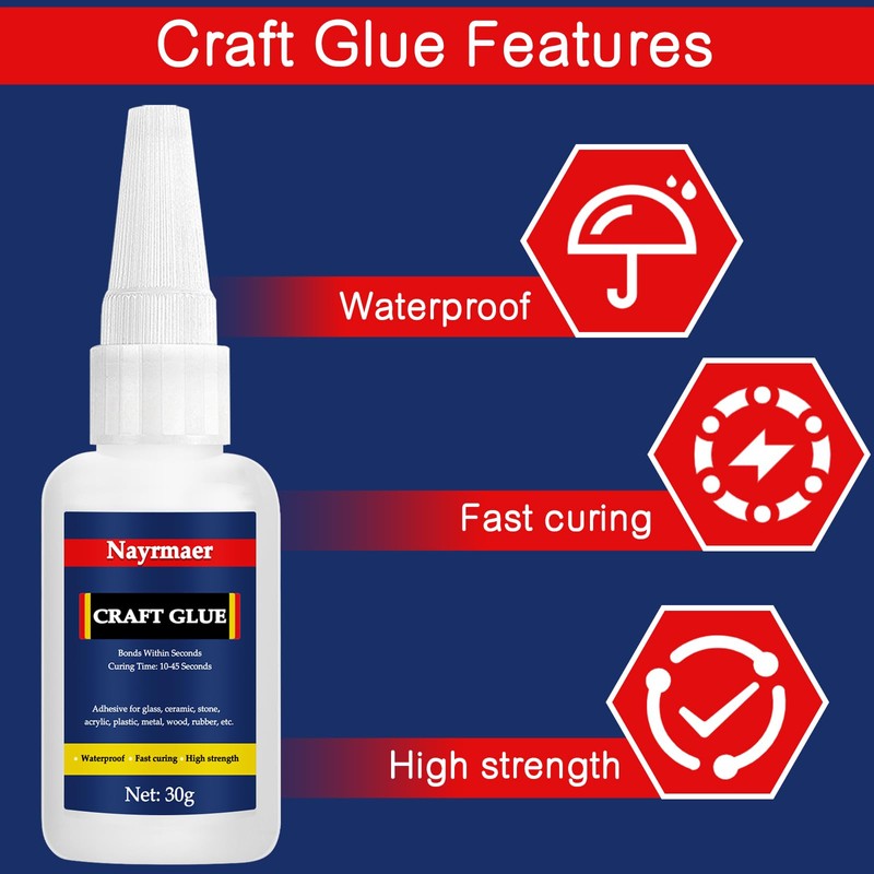 Craft Glue, Model Adhesive for Crafts, Model, Toy, Ceramic, Stone,