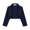 Bolerose Girls 3/4 Sleeve Kids Formal Bolero Shrug, midnight blue