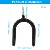 HARSKIYER 12 Pack Screw in U Hooks, Black U Shaped