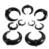 fKiZanthene Septum Stretching Kit, 18Pcs Acrylic Piercing Rings, Black C