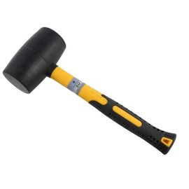 Unibos New 32 Oz Rubber Hammer Mallet Fibreglass Shaft Handle with Grip Workshops Garages Home DIY Purposes