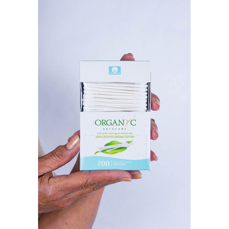 Organyc 100% Certified Organic Cotton Swabs - No Man-Made Materials,