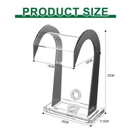 S-Shape Waterfall Spillway Ground Pool Fountain, LONGRUNNEW Transparent Acrylic Outdoor Water Feature 14.09" x 9.57" x 10.04" for Garden Decor, Landscape Accents & Patio Pond Water Feature-Small