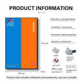 NyTfxkeJ Wall Mount for Technic McLaren Formula 1 Race Car 42141,Collectibles Building Toys Car Display Wallboard,Car Wall Display for Home or Office Decor(No Car Included)