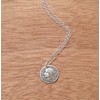 Silver Coin Necklace Tiny Sterling Silver Coin Chain