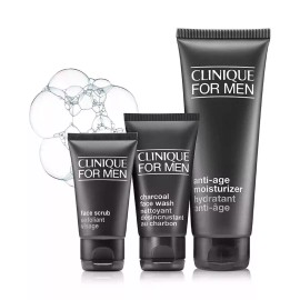 Clinique Daily Age Repair Skincare Set for Men Face Scrub/Charcoal