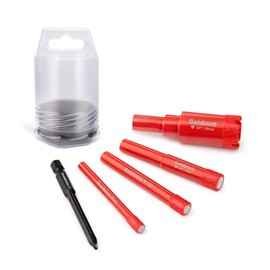 Goldblatt 5PCS Diamond Drill Bits Set - 6/8/10/20mm Drill Holesaw and 6mm Carbide Drill with Quick Fit Hex Shank for Ceramic Porcelain Tile Marble Granite (not for Wood)
