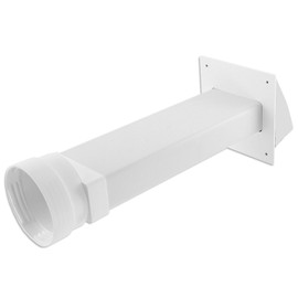 SPARES2GO Exterior Wall Venting Kit & Extension Hose for Hotpoint Tumble Dryer (White, 4" / 102mm)
