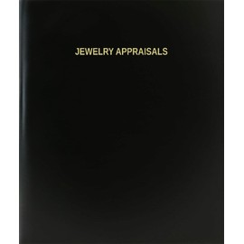 BookFactory Jewelry Appraisals Log Book/Journal/Logbook - 120 Page, 8.5"x11", Black Hardbound (XLog-120-7CS-A-L-Black(Jewelry Appraisals Log Book))