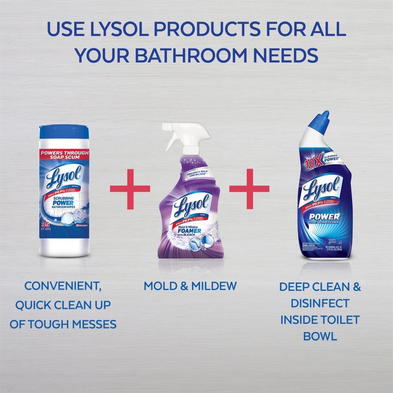 Lysol Bathroom Cleaner Spray with Mold and Mildew Remover, Bleach,