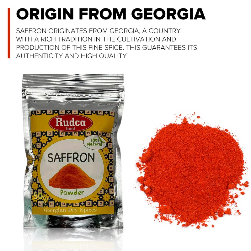 Rudca Food Saffron Natural Dry Spice Ground From Georgia 1.78