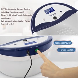 VnioLife Ionic Foot Bath Detox Machine, Portable Ion Detox Foot Bath Cleanse with Wrist Strap, LCD Display, Time Setting, Ion Foot Detox Device for Home Beauty Salon