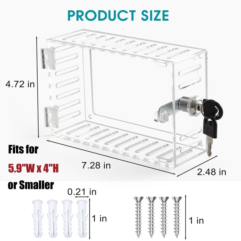 Lock Box With Key, 2Pack Universal Acrylic Cover for Goole