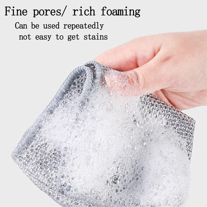 Wire Mesh Cleaning Cloth 12 Pack Silver Wire Wish Cloth,