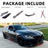 Glossy Black&Red Universal Front Bumper Lip Spoiler Diffuser Body Kits