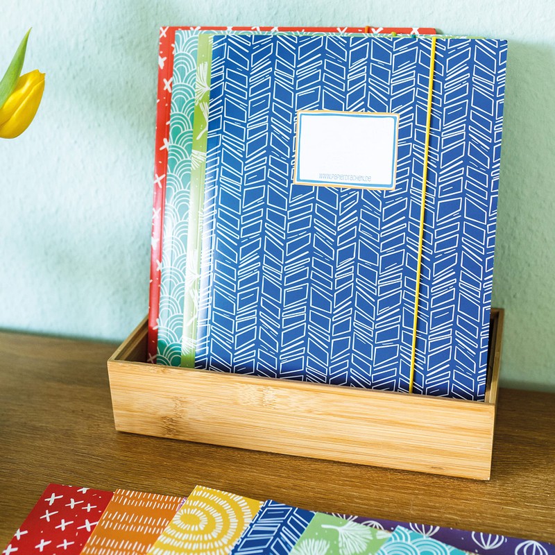 Papierdrachen 4 High-Quality Plastic-Free School Folders with Elastic Band in
