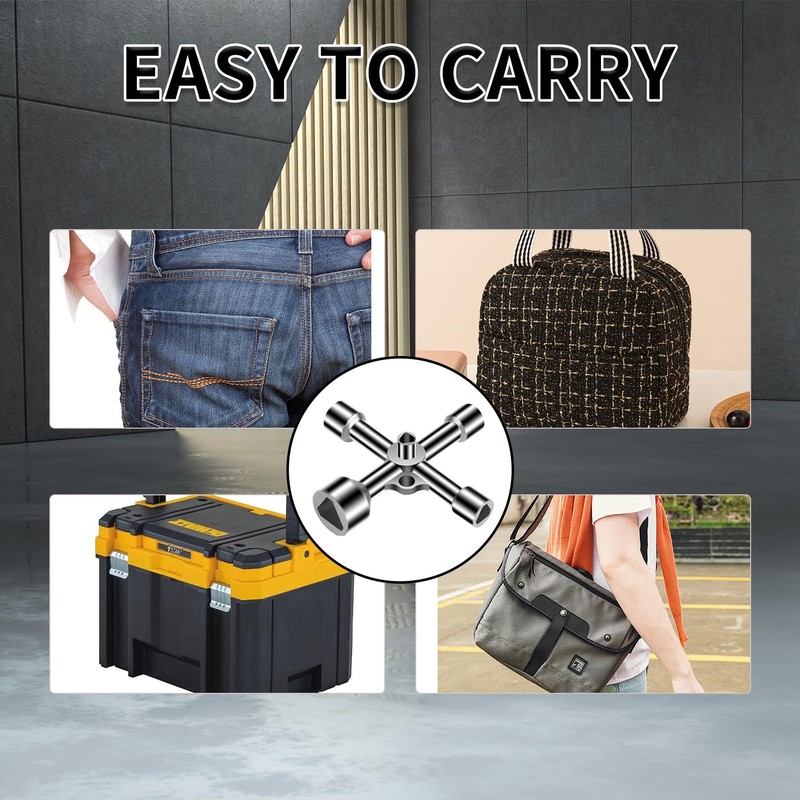 Triangular Key, Wheelie Bin, Universal Control Cabinet Key, Multifunctional Triangle